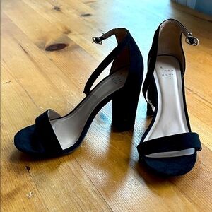 A New Day Elegant Black Block Heels